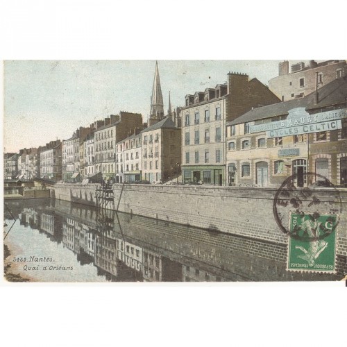 CPA Nantes Quai d'Orléan 1914