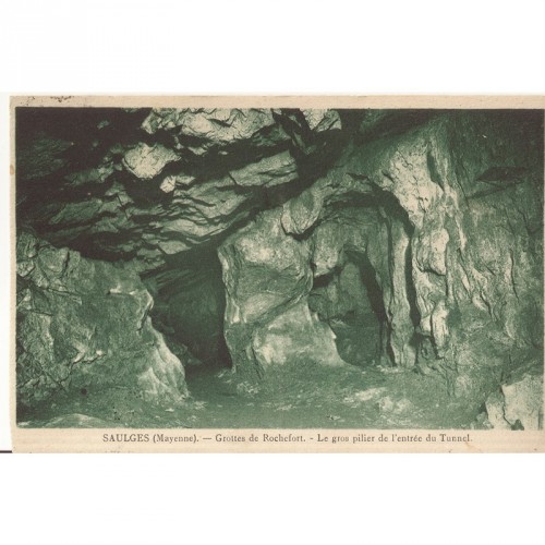 CPA ancienne Saulges "Grottes de Rochefort"