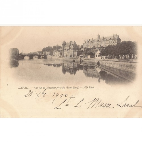 CPA Laval Vue sur la Mayenne prise du Pont Neuf