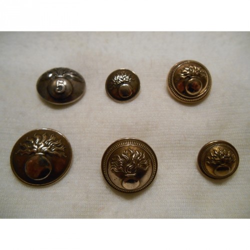 6 Anciens Boutons Militaires "Infanterie"