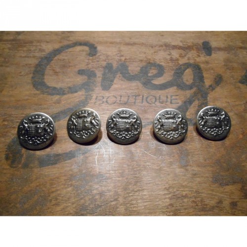 Lot de 5 boutons avec Blason