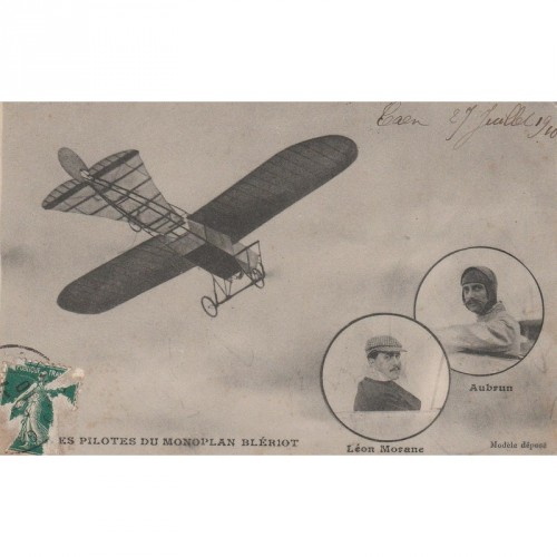 CPA Pilote Monoplan Blériot