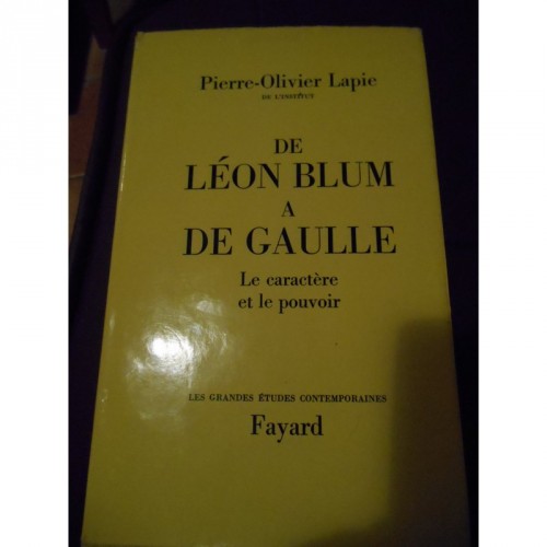  livre De Léon Blum à De gaulle