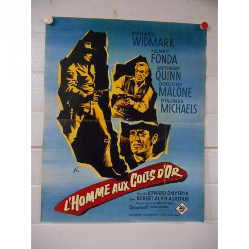 Affichette de cinema "L Homme au colt d'or"