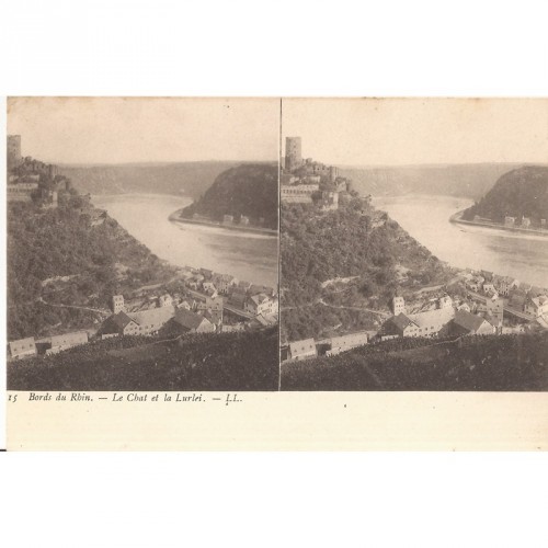 Carte Postale Stéréo "Bords du Rhin"