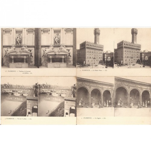 Lot de 10 cartes postales "Florence"