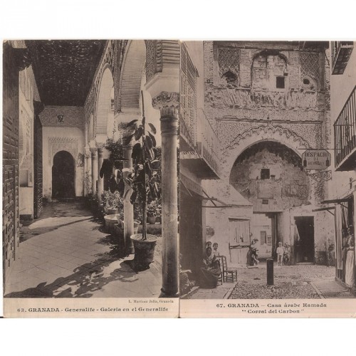 Lot de 8 cartes postales "Granada"