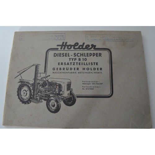 Tracteur Holder B10 pièces detachées