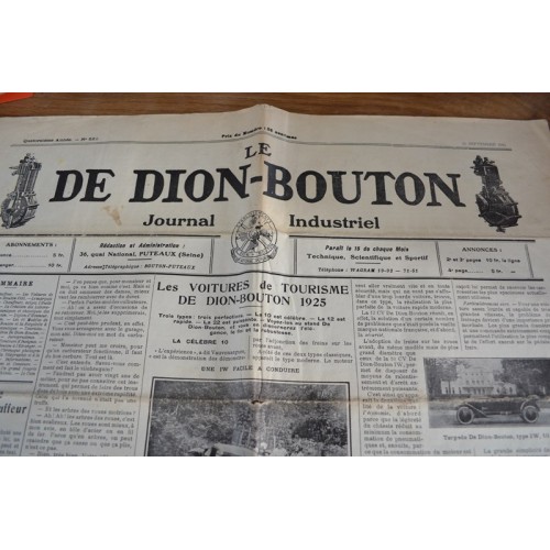 Journal "Le DE DION-BOUTON"n° 522 