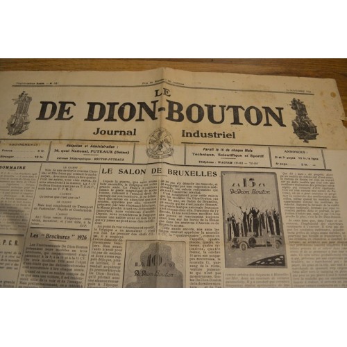 Journal "Le DE DION-BOUTON"n° 537