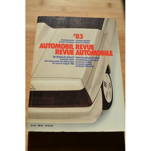 Catalogue de la Revue Automobile 1983