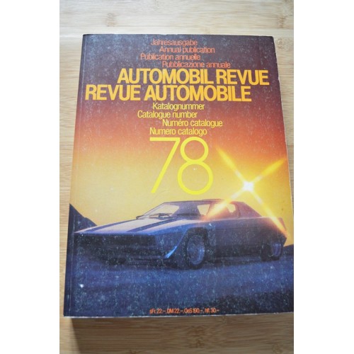 Catalogue de la Revue Automobile 1978