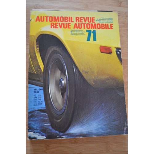 Catalogue de la Revue Automobile 1971