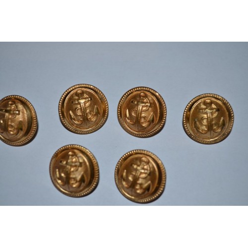 6 boutons Marine Nationale
