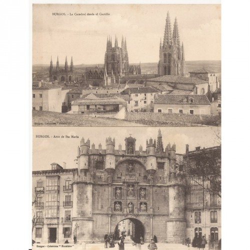 Lot de 2 cartes postales'BURGOS"